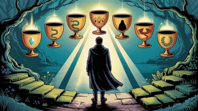 7 de Copas Tarot: Significado, Amor, Dinero y Espiritualidad