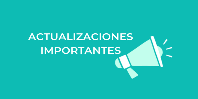 Actualizaciones importantes