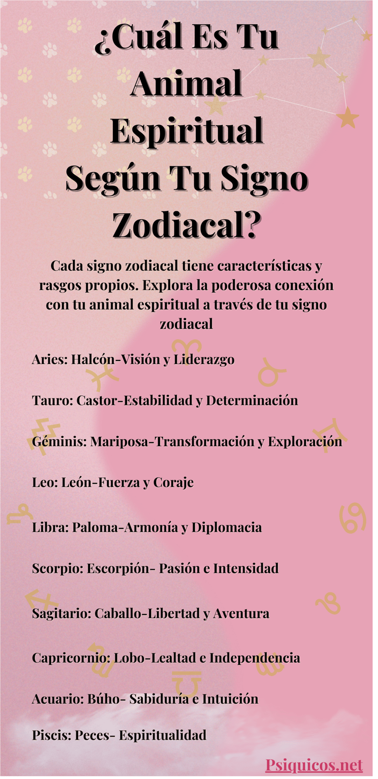 ¿Cuál Es Tu Animal Espiritual Según Tu Signo Zodiacal?